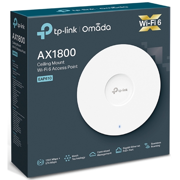 TP-LINK EAP610 AX1800, 1201Mbps, Access Point, White