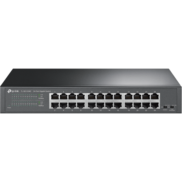 სვიჩი TP-Link TL-SG1024D, 24-Port Gigabit, Switch, Black