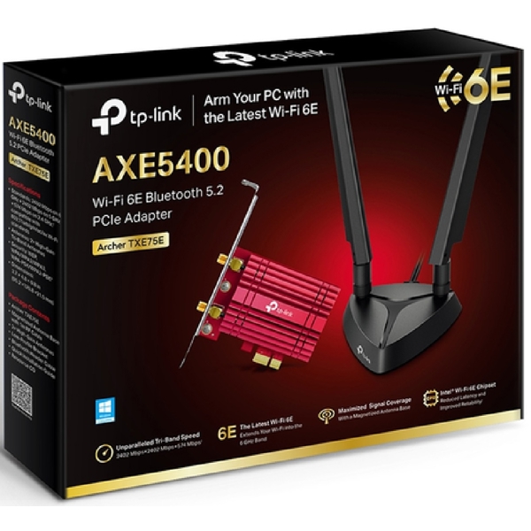 Wi-Fi ადაპტერი TP-LINK ARCHER TXE75E, Network Adapter, Black