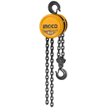 Ingco HCBK0103, 3T, Chain Block, Black/Orange