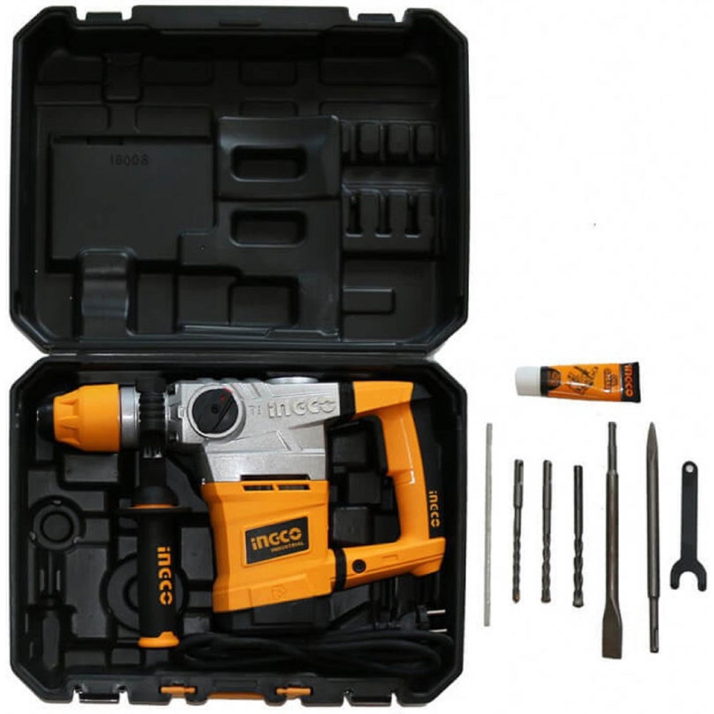 პერფორატორი Ingco RH18008, 1800W, 850Rpm, 7J, Grey/Orange