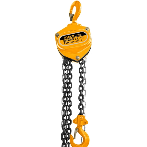 Ingco HCBK0202, 2T, Chain Block, Black/Orange