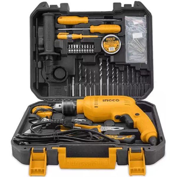 ხელსაწყოების ნაკრები Ingco HKTHP11081, 108 Pcs Tool Set, Black/Orange