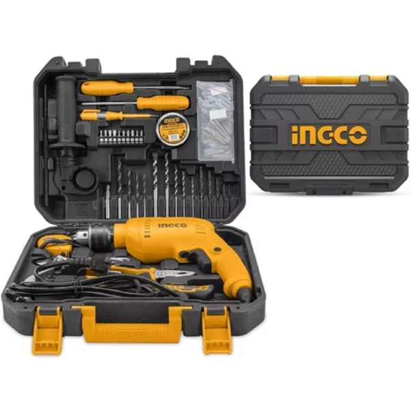 ხელსაწყოების ნაკრები Ingco HKTHP11081, 108 Pcs Tool Set, Black/Orange