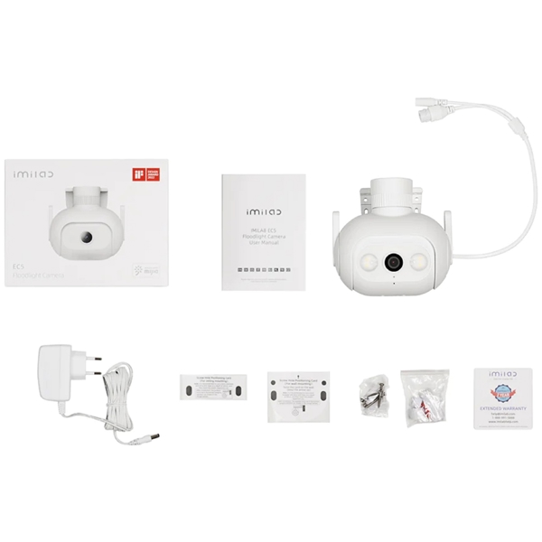 ვიდეო სათვალთვალო კამერა Xiaomi Imilab CMSXJ55A EC5 Floodlight, Outdoor Wireless Security Camera, White