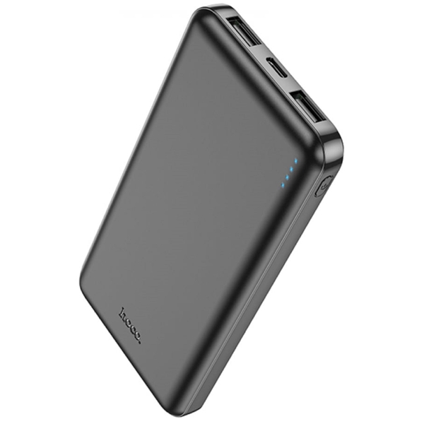 პორტატული დამტენი Hoco 6931474783561 J100, 10000mAh, USB, USB-C, Power Bank, Black