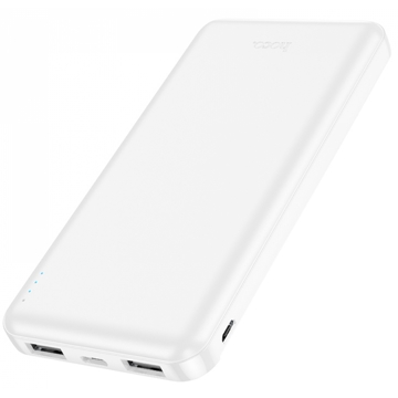 პორტატული დამტენი Hoco 6931474783578 J100, 10000mAh, USB, USB-C, Power Bank, White