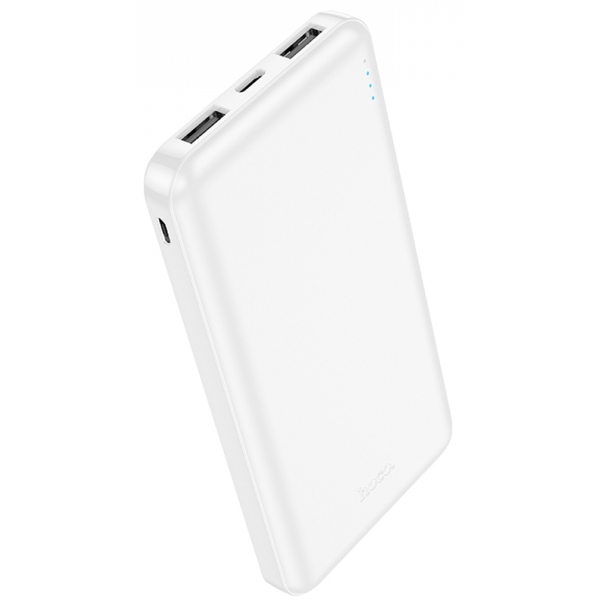 პორტატული დამტენი Hoco 6931474783578 J100, 10000mAh, USB, USB-C, Power Bank, White