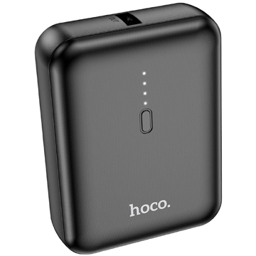 პორტატული დამტენი Hoco J96 Strider, 5000mAh, USB-A, USB-C, Power Bank, Black