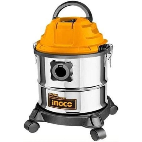  Ingco VC12202, 1000W, 12L, Vacuum Cleaner, Silver/Orange