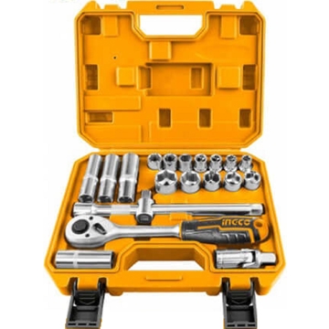 ხელსაწყოების ნაკრები Ingco HKTS12201, Tool Set, Orange/Silver