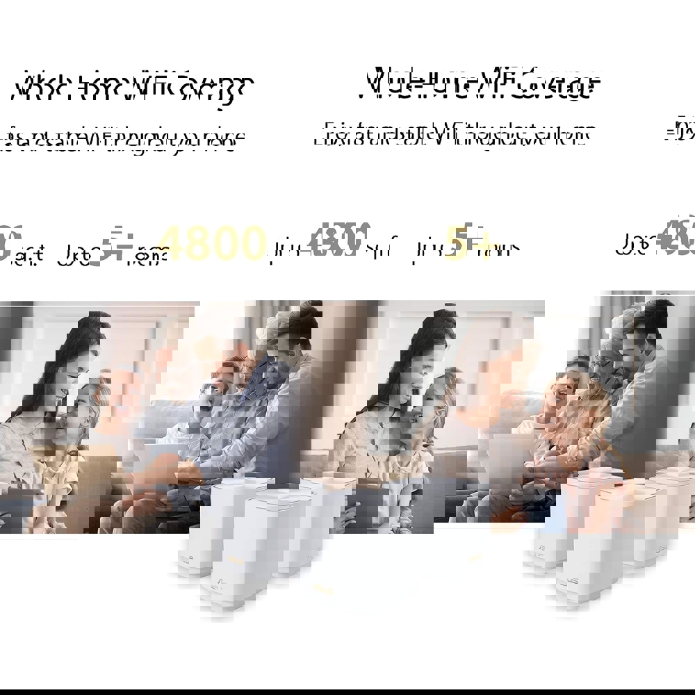 როუტერი Asus 90IG05N0-MO3R20 ZenWiFi XD4, 1201Mbps, Mesh System, White