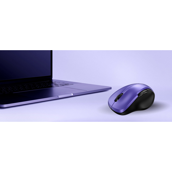 მაუსი Genius 8200S Ergo, Wireless, USB, Mouse, Black/Purple