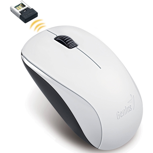 Genius NX-7000, Wireless, USB, Mouse, White