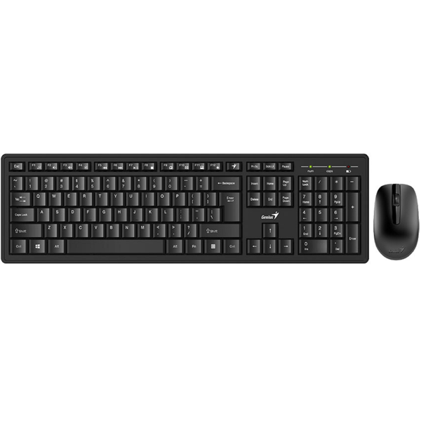 Genius KM-8200, Wireless, USB, Keyboard And Mouse, Black