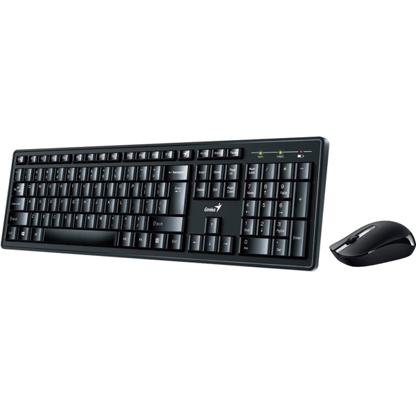 Genius KM-8200, Wireless, USB, Keyboard And Mouse, Black