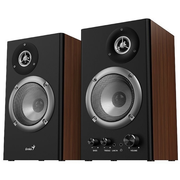 Genius SP-HF1200B, 16W, 3.5mm, Speaker, Brown/Black