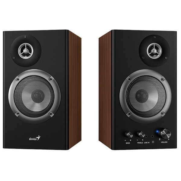 Genius SP-HF1200B, 16W, 3.5mm, Speaker, Brown/Black