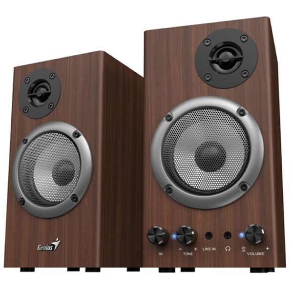 Genius SP-HF500B, 16W, 3.5mm, Speaker, Brown