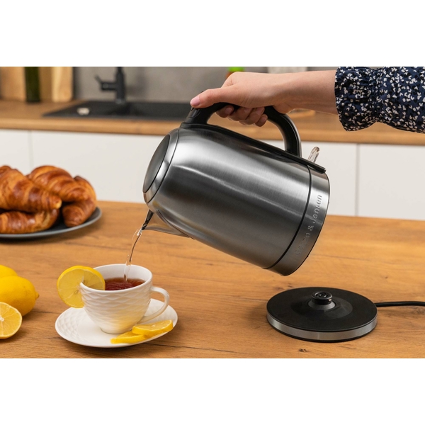 ელექტრო ჩაიდანი GÖTZE & JENSEN KT500X, 2200W, 1.7L, Electric Kettle, Stainless Steel