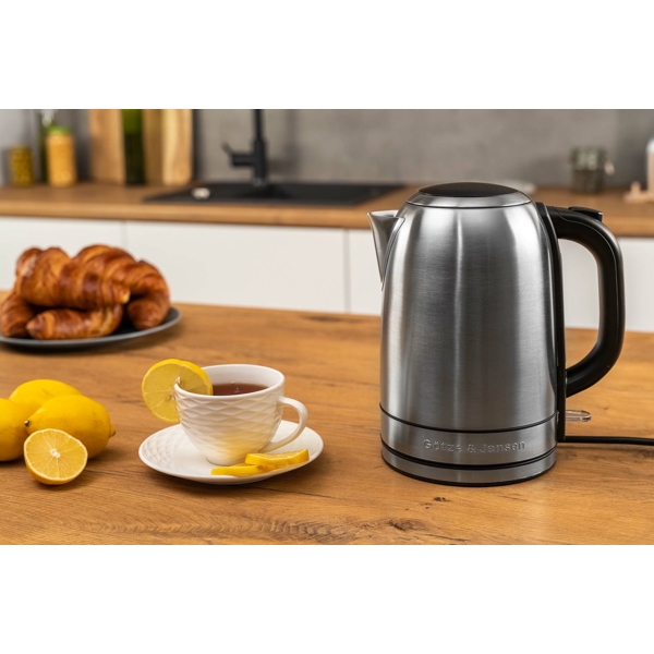 ელექტრო ჩაიდანი GÖTZE & JENSEN KT500X, 2200W, 1.7L, Electric Kettle, Stainless Steel