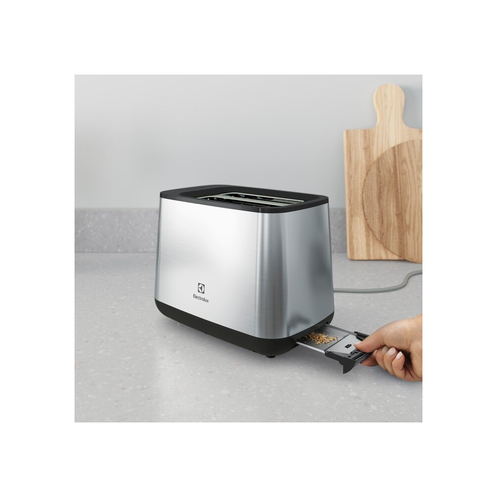 ტოსტერი Electrolux E3T1-3ST, 800W, Toaster, Black/Silver