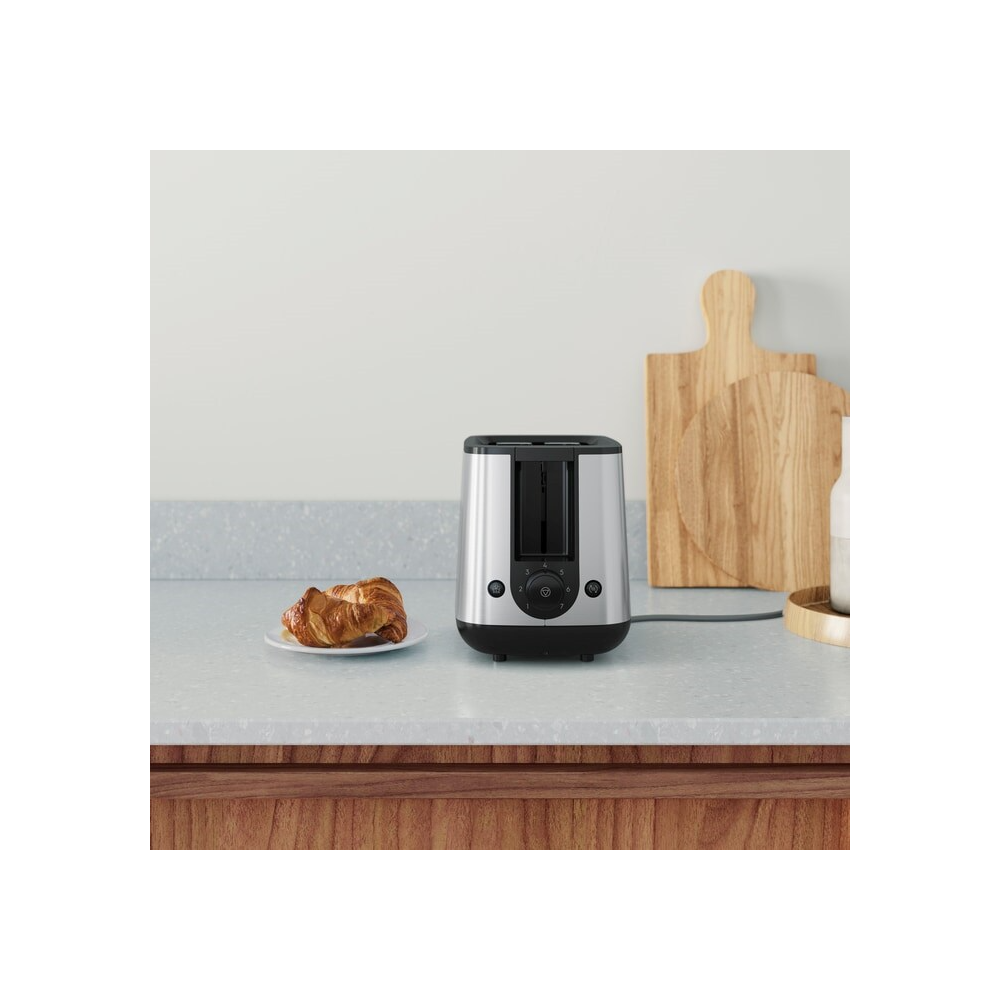 ტოსტერი Electrolux E3T1-3ST, 800W, Toaster, Black/Silver