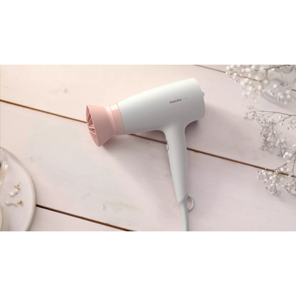 თმის საშრობი Philips BHD300/00, 1600W, Hair Dryer, White/Pink