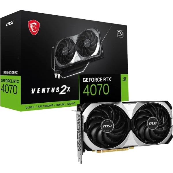 MSI 912-V513-063 VENTUS 2X, Gaming RTX4070, 12GB, 192bit, HDMI, DP, Black