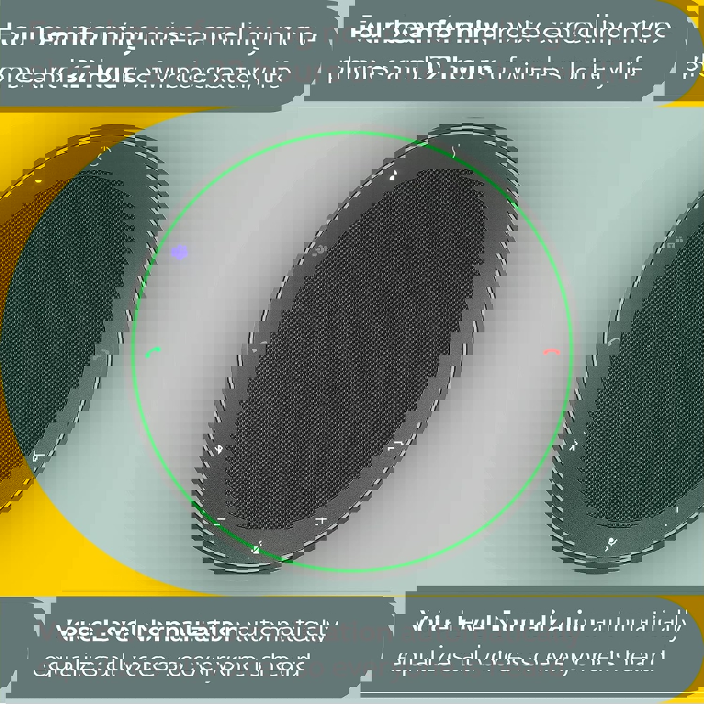 საკონფერენციო დინამიკი Jabra 2775-319 Speak2 75, Bluetooth, Portable Type-C Conference Speakerphone, Dark Grey