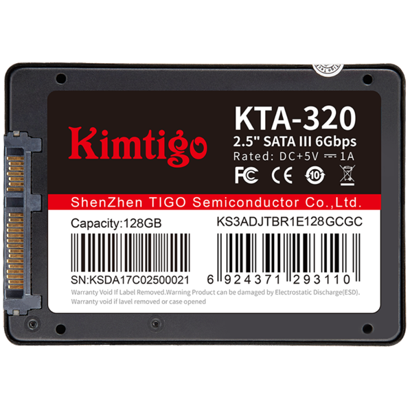 Kimtigo K128S3A25KTA320 KTA-320, 128GB, 2.5", Internal Hard Drive