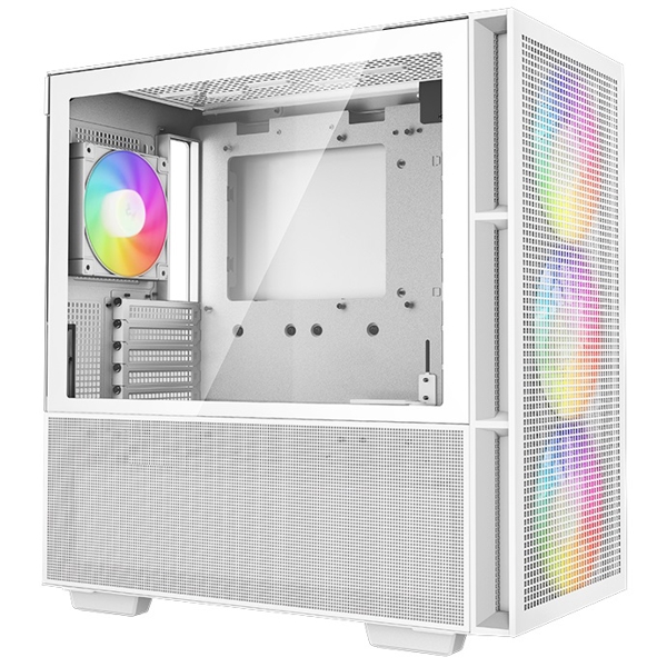 DeepCool CH560 WH, Computer Case, MidT, Mini-ITX, Micro-ATX, ATX, E-ATX, USB 3.0, Type-C, White