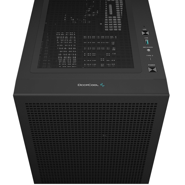 DeepCool CH560, Computer Case, MidT, Mini-ITX, Micro-ATX, ATX, E-ATX, USB 3.0, Type-C, Black