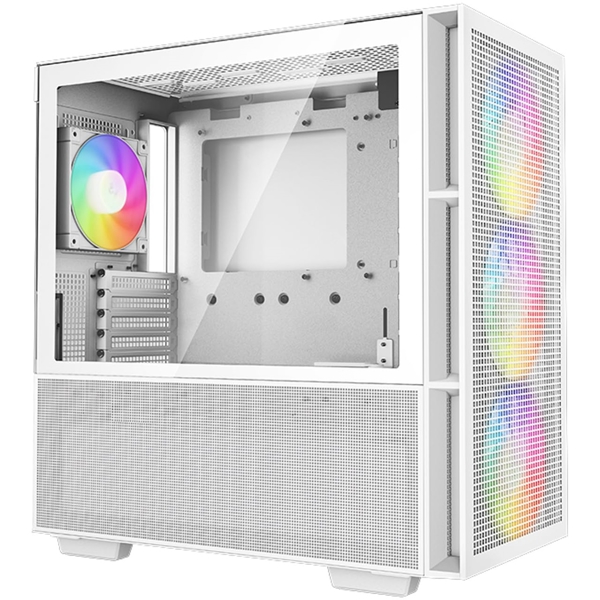 DeepCool CH560, Computer Case, Mini-ITX, Micro-ATX, ATX, E-ATX, USB-C, USB 3.0, 3.5mm, White