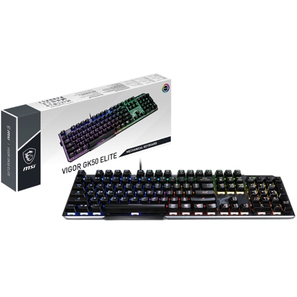 MSI S11-04RU226-CLA Vigor GK50 Elite, Wired, RGB, USB, Gaming Keyboard, Black