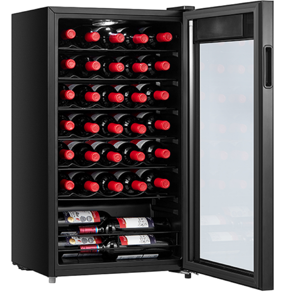 Midea MDRW150FGG22, 93L, B, Wine Refrigerator, Black