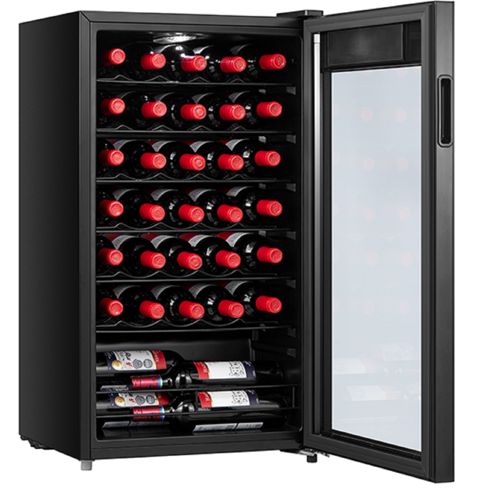 ღვინის მაცივარი Midea MDRW150FGG22, 93L, B, Wine Refrigerator, Black