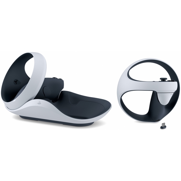 ჯოისტიკის დამტენი Sony PS719480693, Charging Stand For PlayStation 5, White/Black