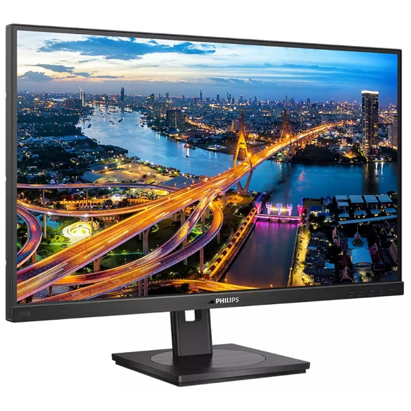 მონიტორი Philips 276B1/00, 27", Monitor, QHD, IPS, HDMI, USB, USB-C, DP, RJ45, Black