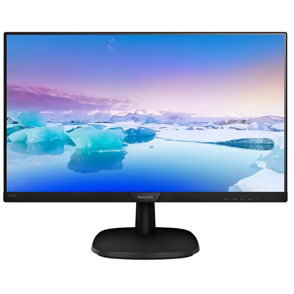 მონიტორი Philips 243V7QDAB/01, 23.8", Monitor, FHD, IPS, VGA, DVI-D, HDMI, Black