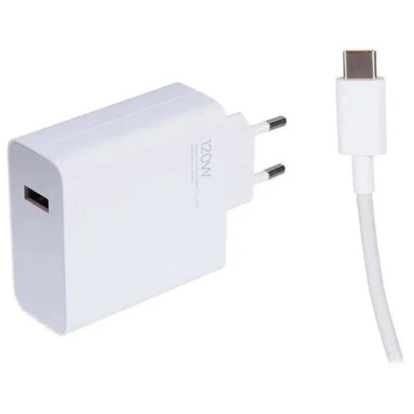 დამტენი Xiaomi BHR6034EU MDY-13-EE, Single Port, 120W, USB, With Type-C Cable, White