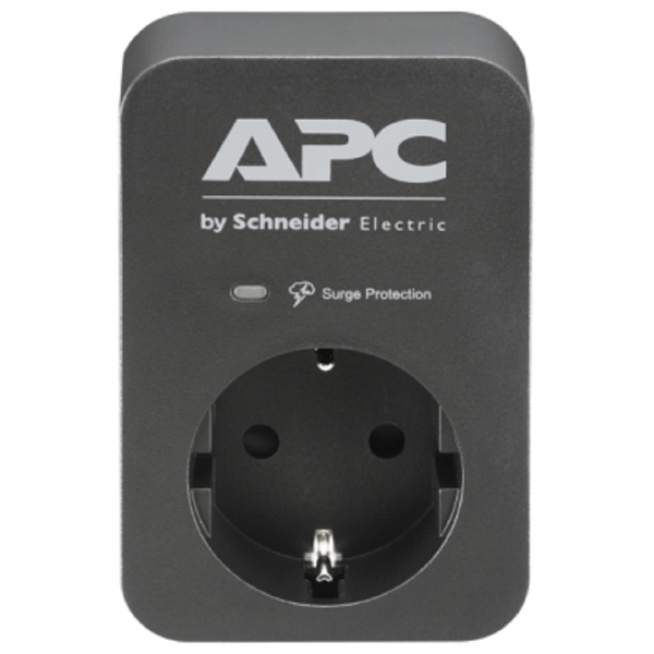 APC PME1WB-GR, 1 Socket, Black