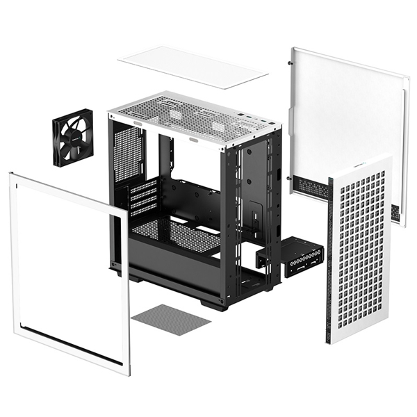 Deepcool CH370 WH, Computer Case, Mini-ITX, Micro-ATX, 2xUSB 3.0, White