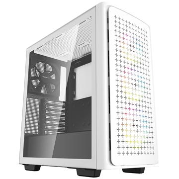 ქეისი DeepCool CK560 WH, Computer Case, MidT, Mini-ITX, Micro-ATX, ATX, E-ATX, 2xUSB 3.0, USB-C, White