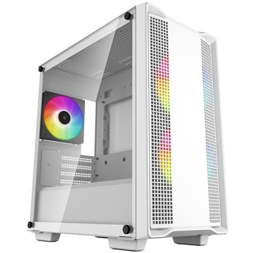 ქეისი DeepCool CC360 WH ARGB, Computer Case, Mini-ITX, Micro-ATX, USB 3.0, USB 2.0, White