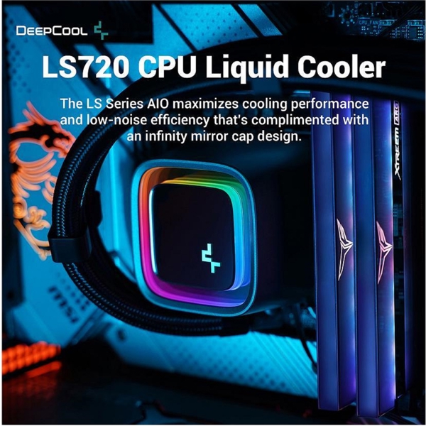 DeepCool LS720, ARGB, 120mm, Liquid Cooling, Black