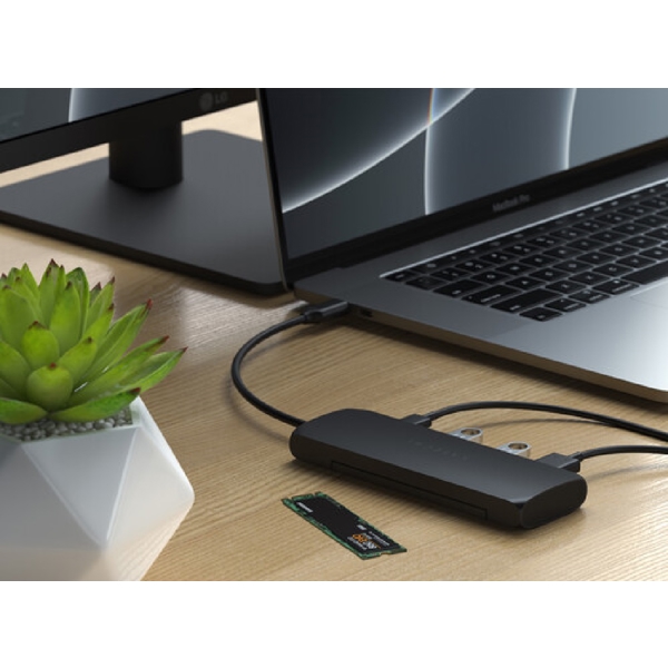 Satechi ST-UCHSEK, 4-in-1, USB-C, USB-A, HDMI, Hub, Black