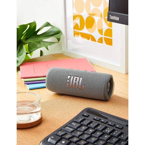 JBL JBLFLIP6GREY Flip 6, 30W, Wireless, Bluetooth, IP67, Speaker, Gray