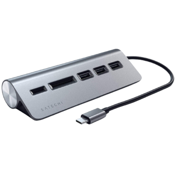 USB ჰაბი Satechi ST-TCHCRM, 3xUSB 3.2, 1xUSB-C, SD, microSD, Hub, Space Gray