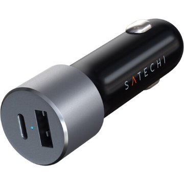 მანქანის დამტენი Satechi ST-TCPDCCM, 72W, USB, USB-C, Space Gray